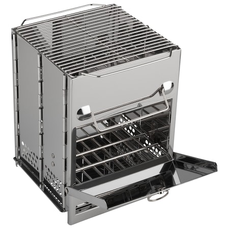Wakeman Camping Stove - Stainless Steel Wood Burning Portable Rocket Stove for Camping by Wakeman 75-CMP1157